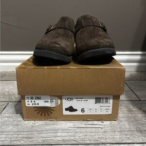 UGG Lila Y2K Brown Suede Slip ons